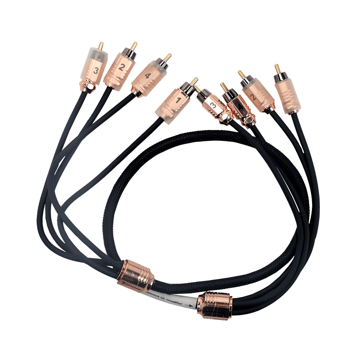 HX43 - 3Ft Four Channel RCA Cable - HX43 - Diamond Audio