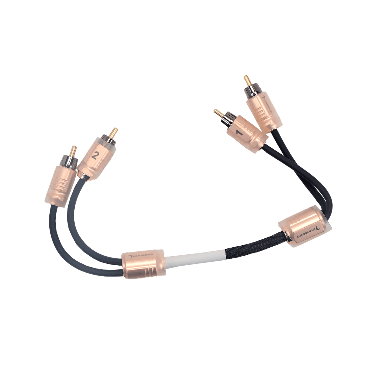 HX1 - 1Ft Two Channel RCA Cable - HX1 - Diamond Audio