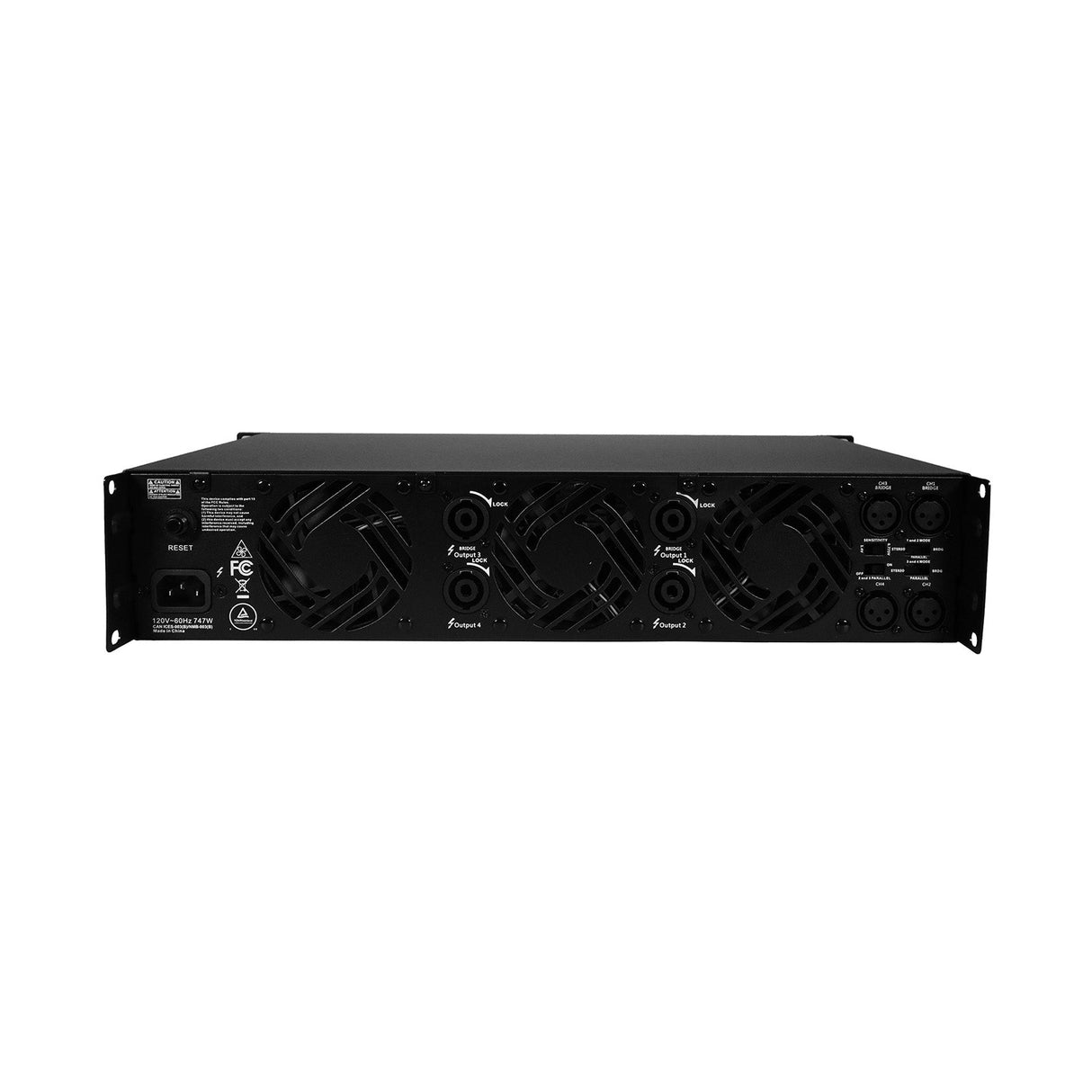 4-Channel Power Audio Amplifier, 1420W 120V-Bridging 8Ω - CV4-8H - Cerwin Vega