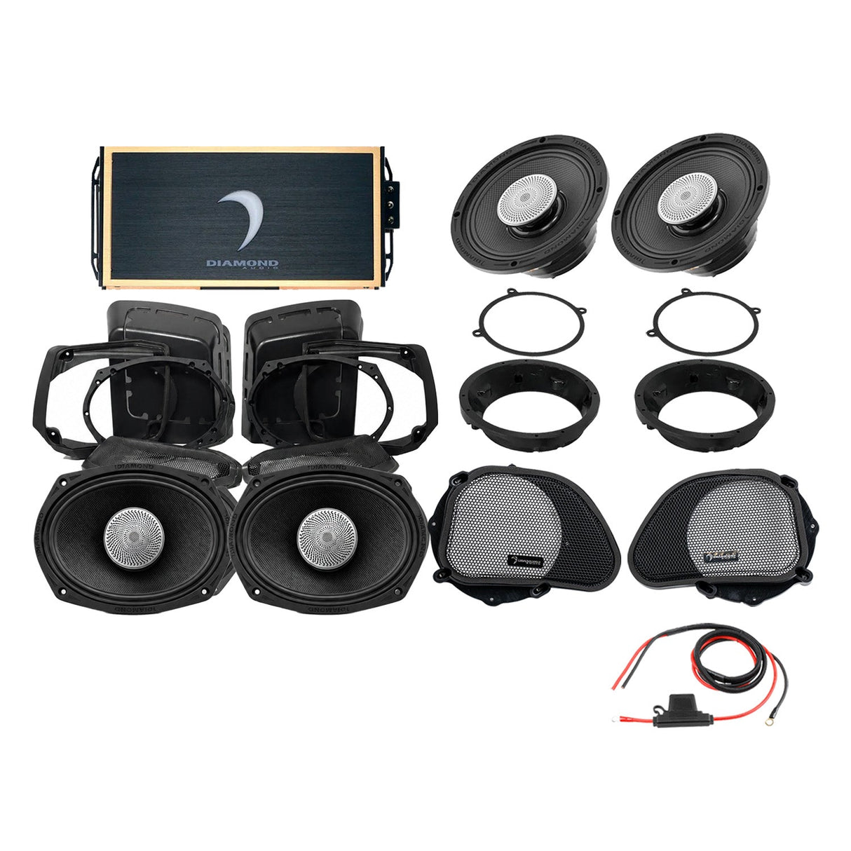 98 - 13 Harley Davidson® Road Glide 4 - Speaker System - DA9813RGSP5 - DA9813RGSP5 - Diamond Audio