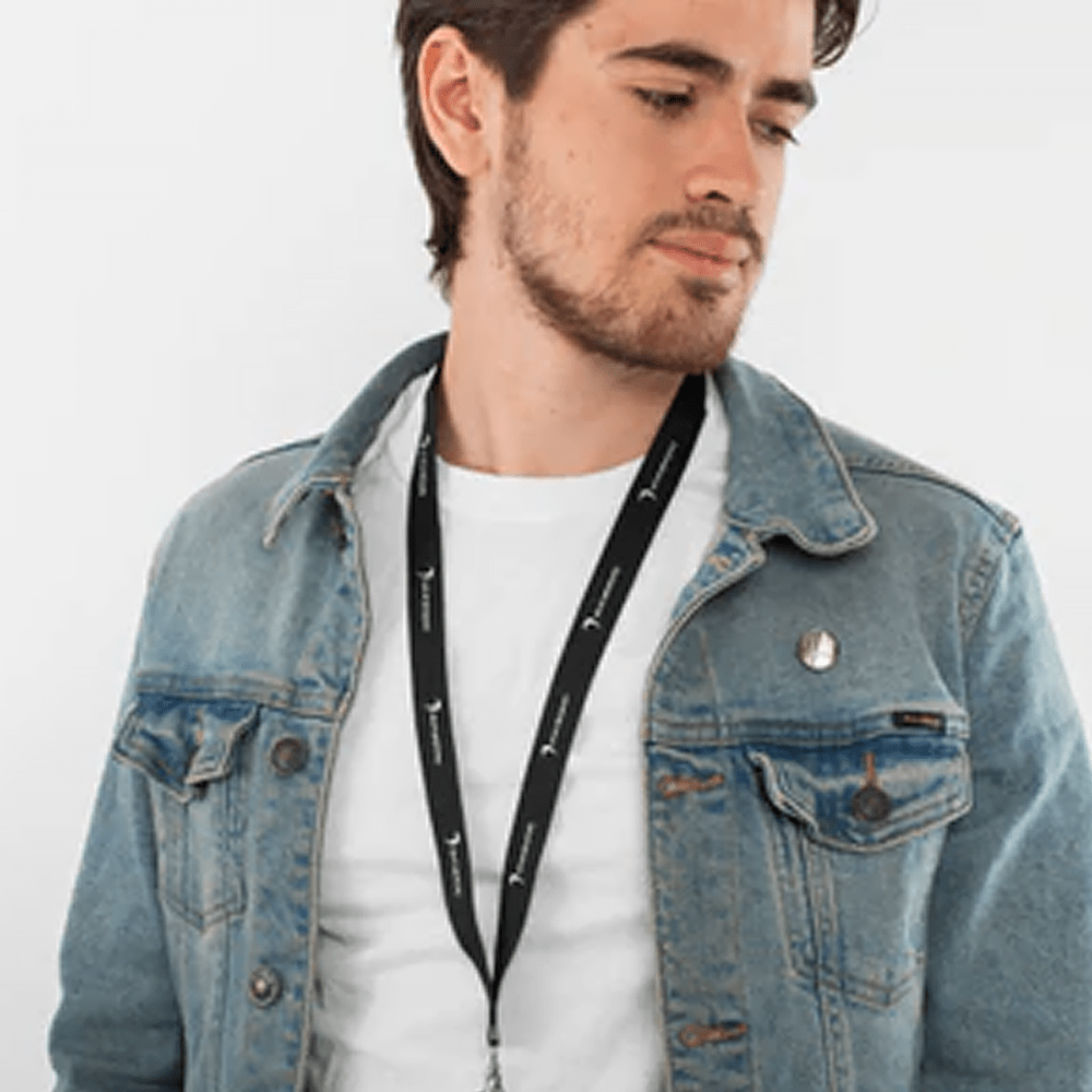 Sleek Black Diamond Audio Lanyard (Black) - DALANR - - Diamond Audio