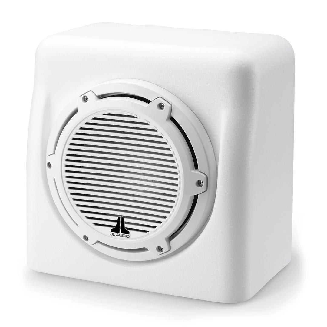 JL Audio M6-10FES-Mw-C-GwGw-4, M6 10" Fiberglass Sealed Loaded Subwoofer Enclosure (White)