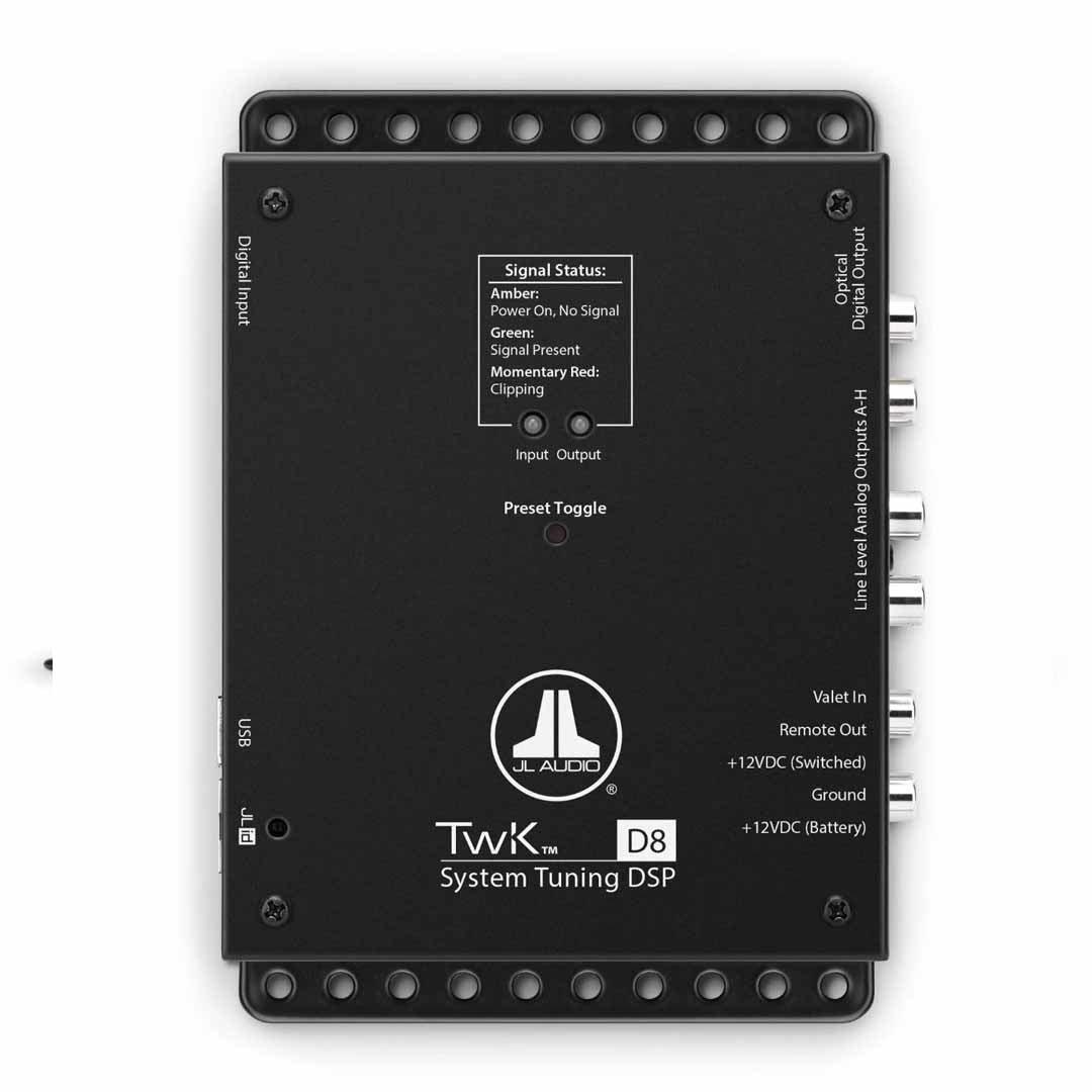 JL Audio TwK-D8, System Tuning DSP, Digital INPUT ONLY / 8-ch. Analog Outputs Processor