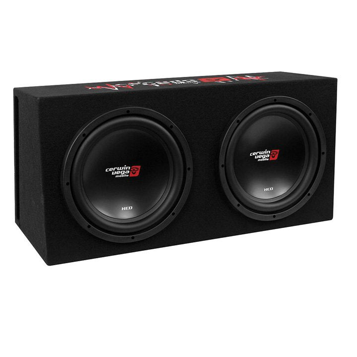 XED Series Dual 12" Sealed Enclosure & Amplifier Bass Package - BKX212S - Cerwin Vega