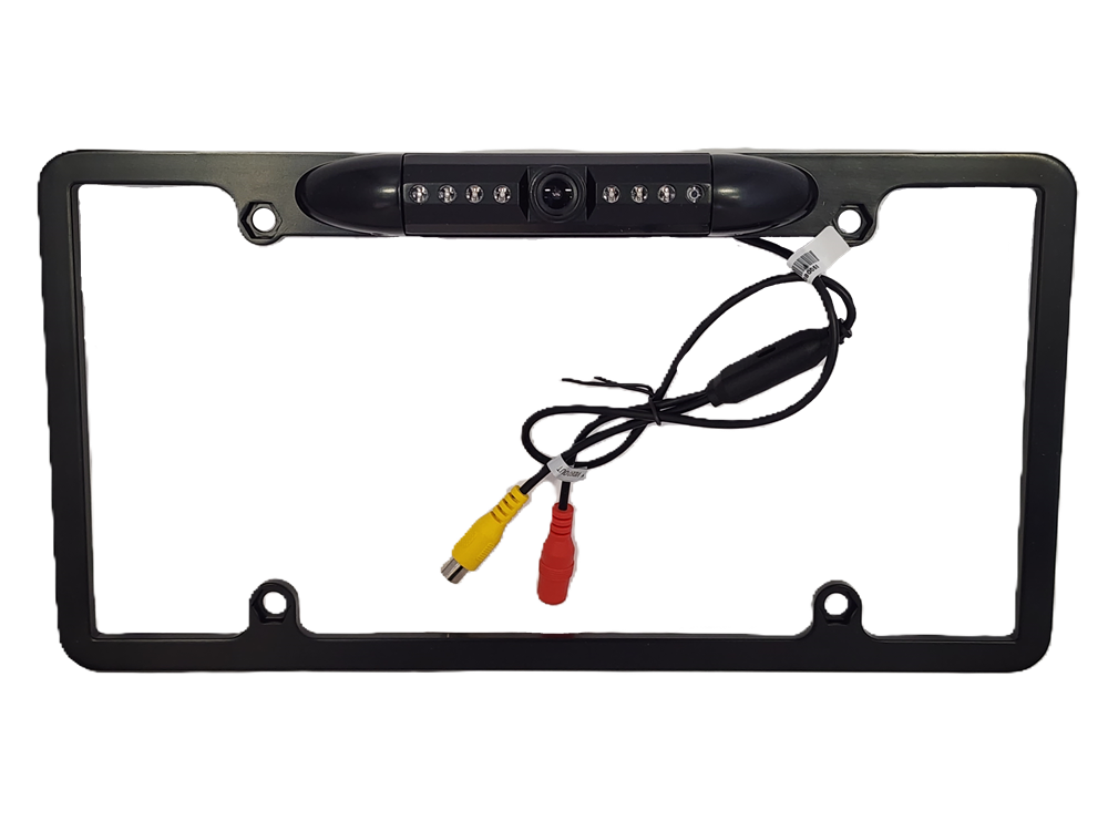 Cerwin Vega Camera Black HD License Plate Frame with Backup Camera