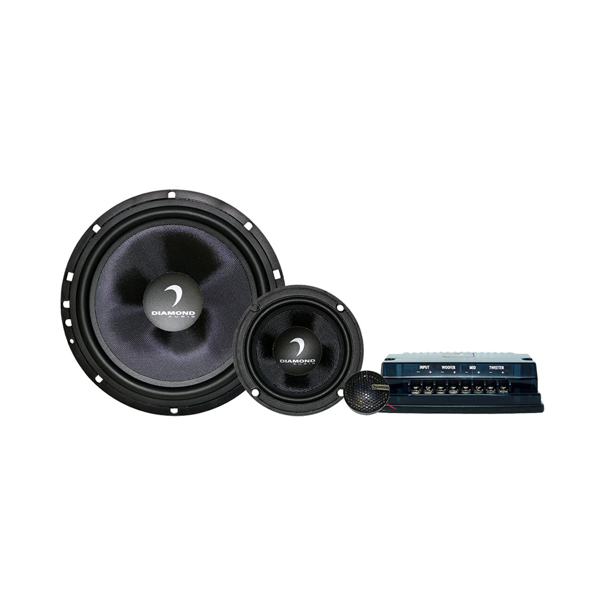 DES365C - DES Series 6.5" 3 - Way Component System w/Aluminum Dome Tweeter and Crossovers - DES365C - Diamond Audio