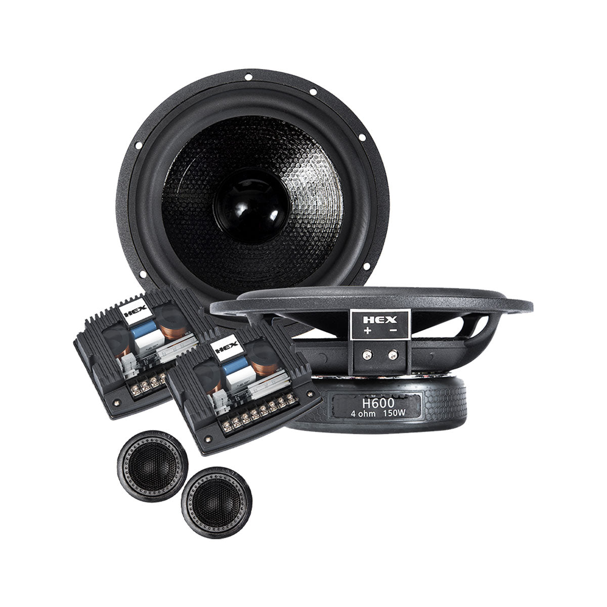 Diamond Audio H600S 6" 2-Way Components 25mm Silk Dome Tweeter