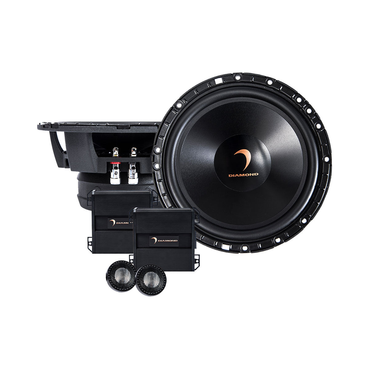 Diamond Audio H65A 6.5" 2-Way Components 25mm Aluminum Dome Tweeter