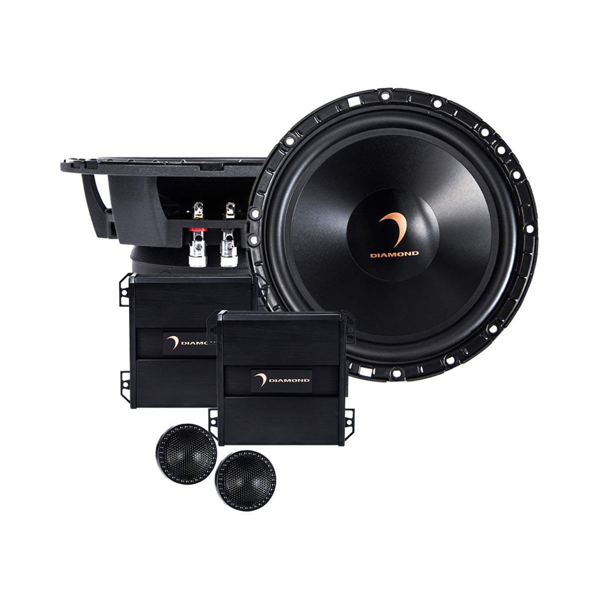 Diamond Audio H65S 6.5" 2-Way Components 25mm Silk Dome Tweeter