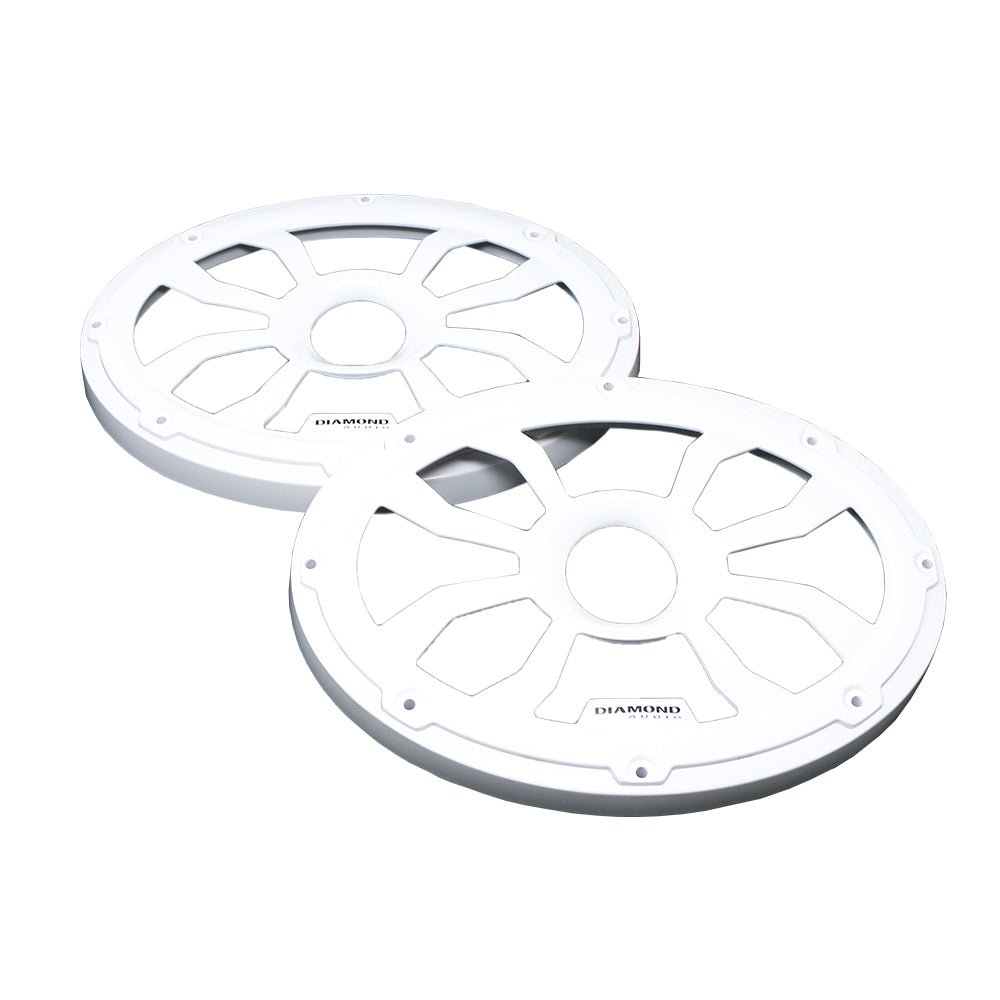 HXM69FWW - 6.5" Flush Mount Speaker Grills - White (Pair) - HXM69FWW - Diamond Audio