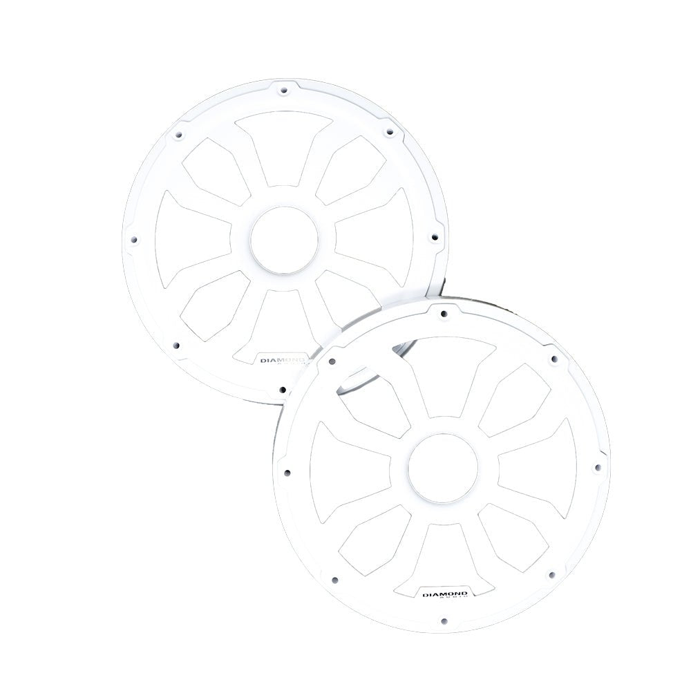 HXM65FWW - 6.5" Flush Mount Speaker Grills - Pair (White) - HXM65FWW - Diamond Audio