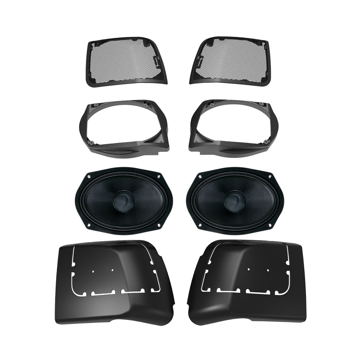 2014 - 2023 Harley Davidson® Cut In Lid Kit with MS69NEO (4Ω) Speakers - MS694NEOLK - MS694NEOLK - Diamond Audio