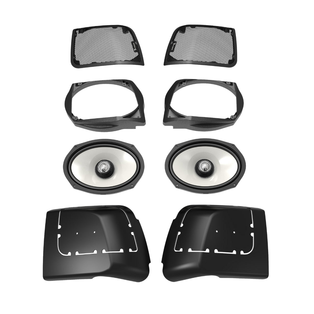 2014 - 2023 Harley Davidson® Cut In Lid Kit with HXM69F4 (4Ω) Speakers - MSHXM694LK - MSHXM694LK - Diamond Audio