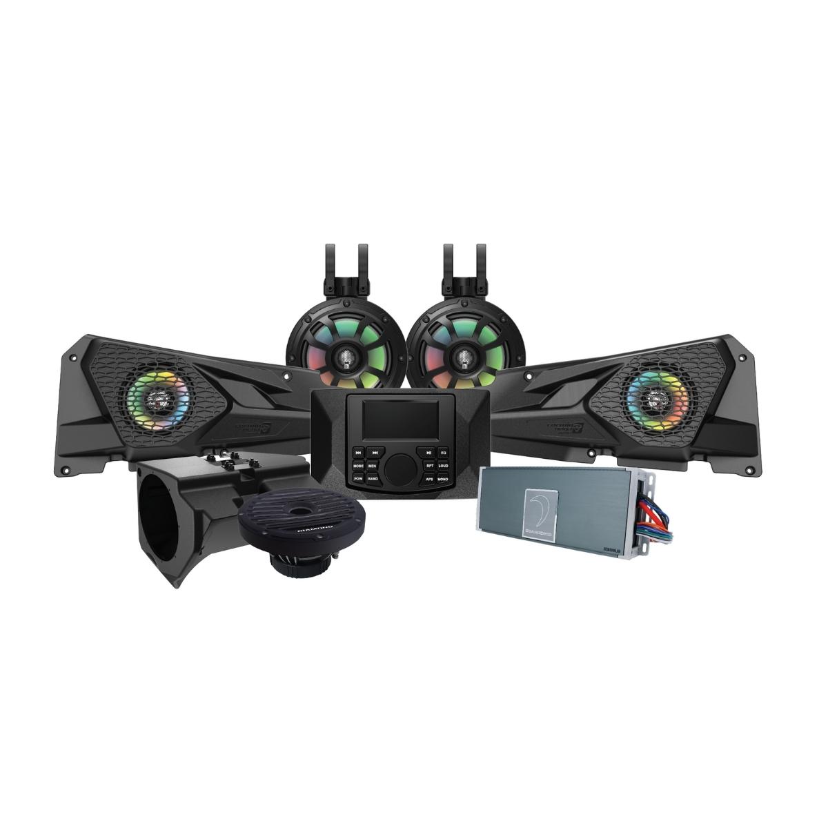 MSRZRKM32 - 2014+ RZR© 2DR / 4DR 6.5" 2 - Way Power Sports All Weather Coaxial Speaker 6 - Channel Amplifier - Diamond Audio