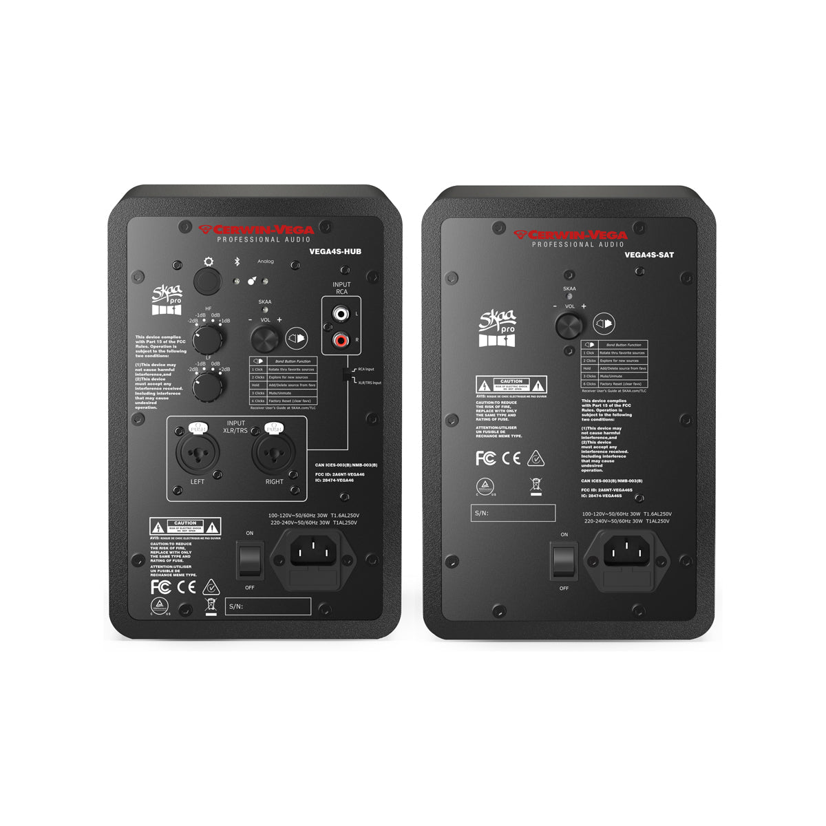 PAIR (QTY 1 HUB AND QTY 1 SAT) Back -VEGA4S