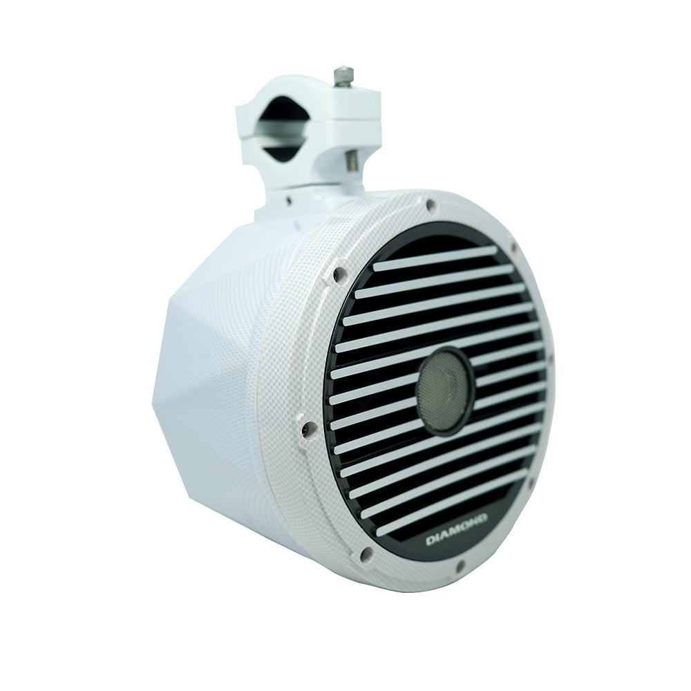 Diamond Audio 6.5 Inch 2-Way 25mm Titanium Dome Speaker Can Kit - Carbon Fiber White