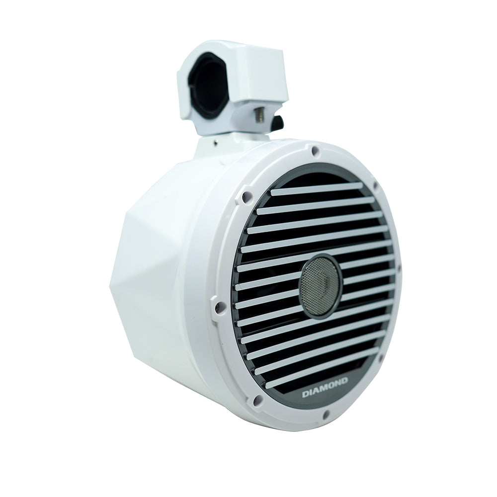 Diamond Audio 8 Inch 2-Way 25mm Titanium Dome Speaker Can Kit - White