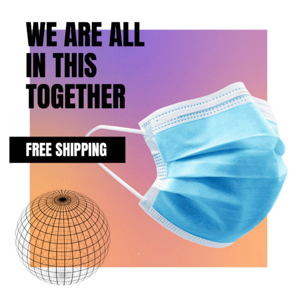 DH51150 - 50pcs. 3 Ply Disposable Non-Woven Face Mask