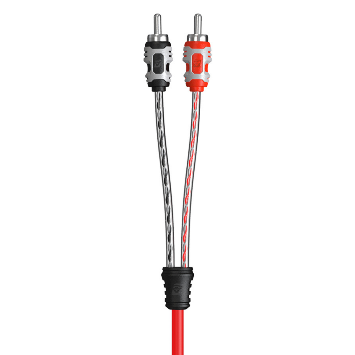 RVY2M - 2 Ultra Long Grain OFC Dual Twisted Molded Ends Split Brass Tip Cable 1 Female to 2 Male