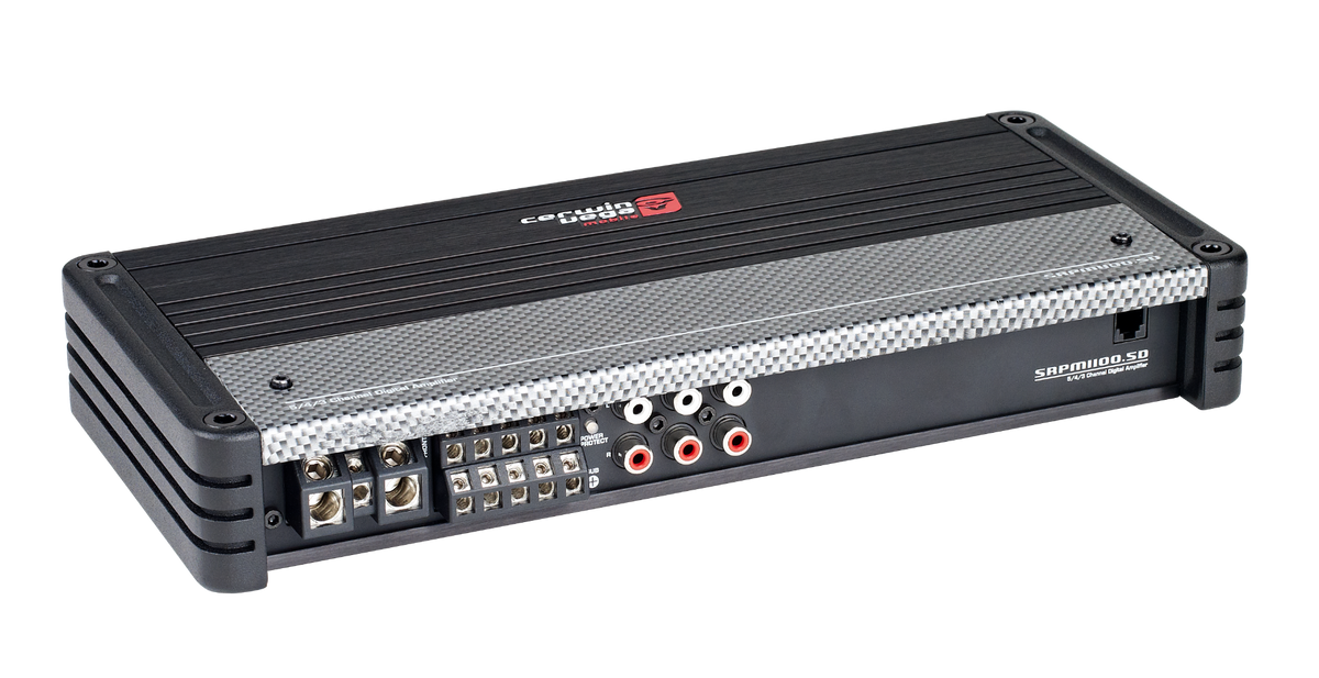 SRPM1100.5D - 1100W RMS 2Ω Stable 5 inchannel Class-D Marine and Powersports Amplifier with Bass Control Knob