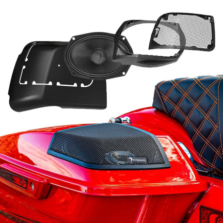 2014 - 2023 Harley Davidson® Cut In Lid Kit with MS69NEO (4Ω) Speakers - MS694NEOLK - MS694NEOLK - Diamond Audio