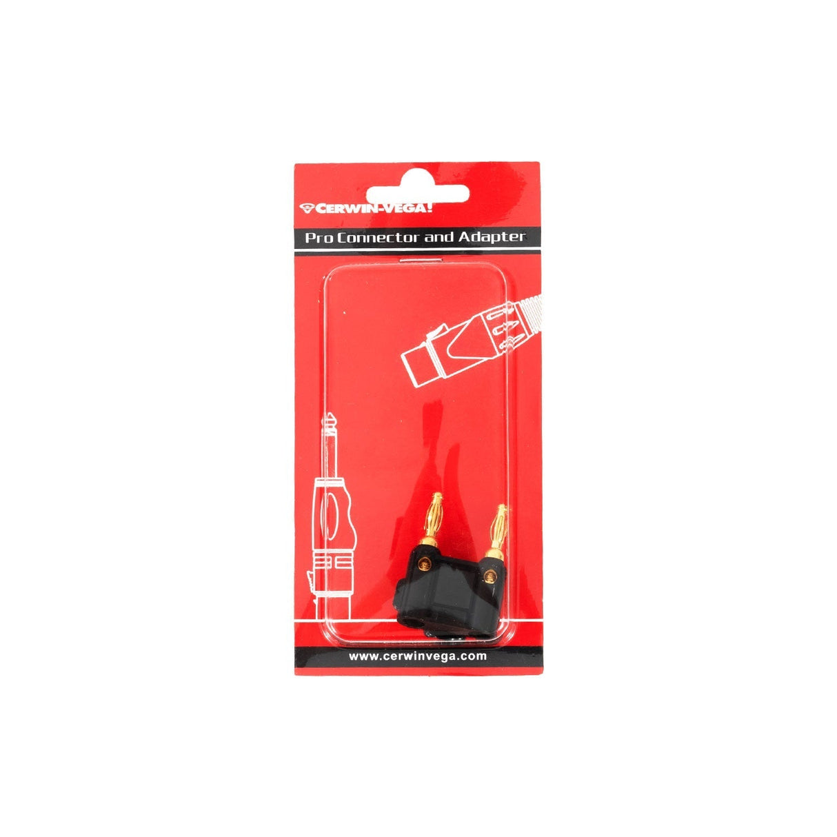 CBLDBP15B - DUAL BANANA PLUG - BLACK - Cerwin Vega