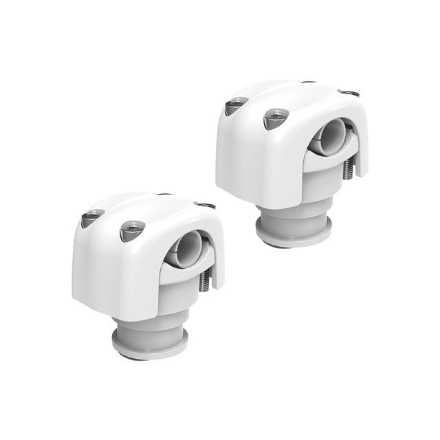 0.75"-1.75" Pod/Canister White Clamps (Pair) - CS75W