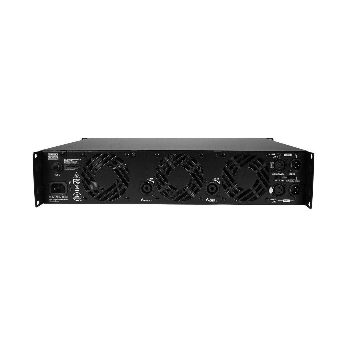 2-Channel Power Audio Amplifier, 2880W 120V-Bridging 8Ω - CV2-33H - Cerwin Vega