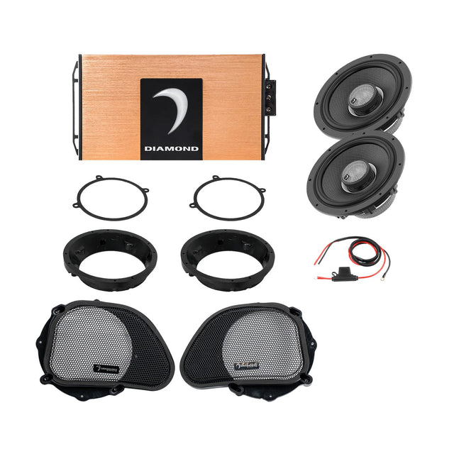 98 - 13 Harley Davidson® Road Glide 2 - Speaker System - DA9813RGSP1 - DA9813RGSP1 - Diamond Audio