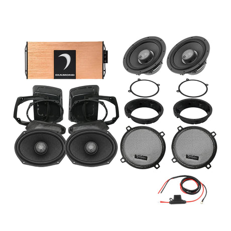 98 - 13 Harley Davidson® Street Glide 4 - Speaker System - DA9813SGSP3 - DA9813SGSP3 - Diamond Audio