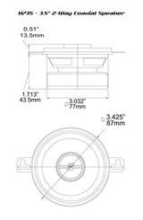 H735 - HED Series 3.5" 2-Way Coaxial Speakers