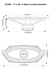 H7410 - HED Series 4"×10" 2-Way Coaxial Speakers