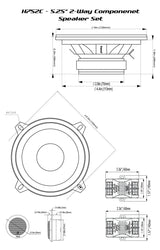 H7525C - HED Series 5.25" 2-Way Component Speakers