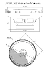 H7652 - HED Series 6.5" 2-Way Coaxial Speakers