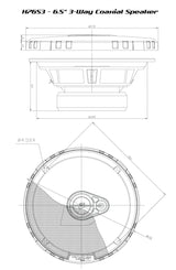 H7653 - HED Series 6.5" 3-Way Coaxial Speakers