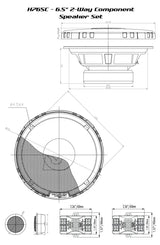 H765C - HED Series 6.5" 2-Way Component Speaker System