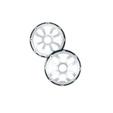 HXM65FGB - 6.5" Flush Mount Speaker Grills - Black/Brushed Aluminum (Pair) - HXM65FGB - Diamond Audio