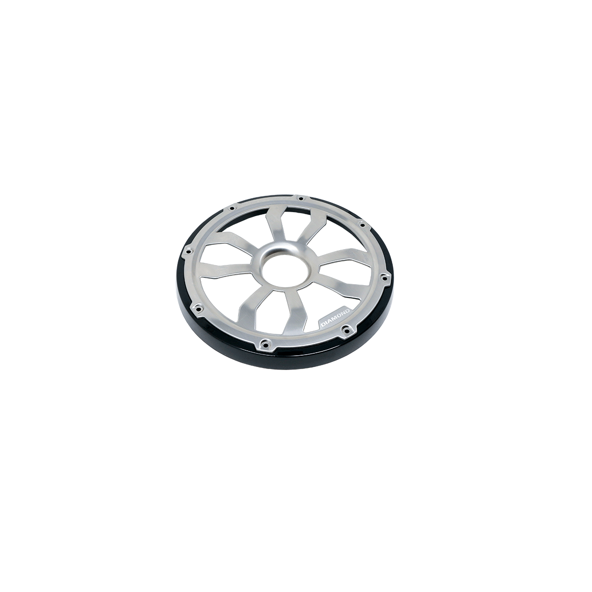 HXM65FGB - 6.5" Flush Mount Speaker Grills - Black/Brushed Aluminum (Pair) - HXM65FGB - Diamond Audio