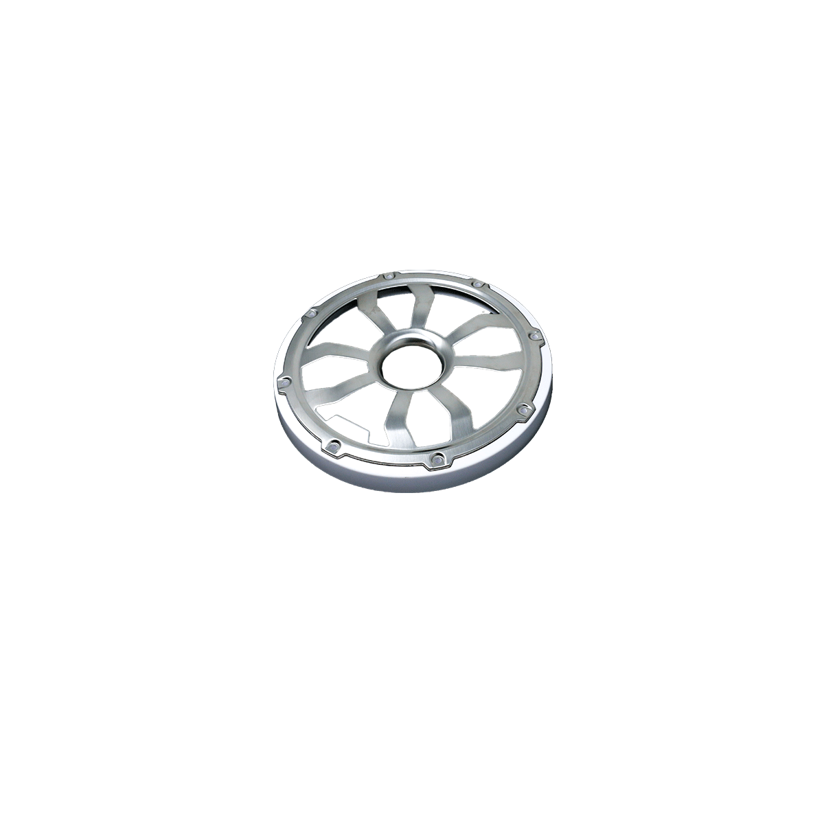 HXM65FGW - 6.5" Flush Mount Speaker Grills - Brushed Aluminum/White (Pair) - HXM65FGW - Diamond Audio