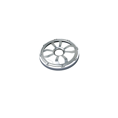 HXM65FGW - 6.5" Flush Mount Speaker Grills - Brushed Aluminum/White (Pair) - HXM65FGW - Diamond Audio