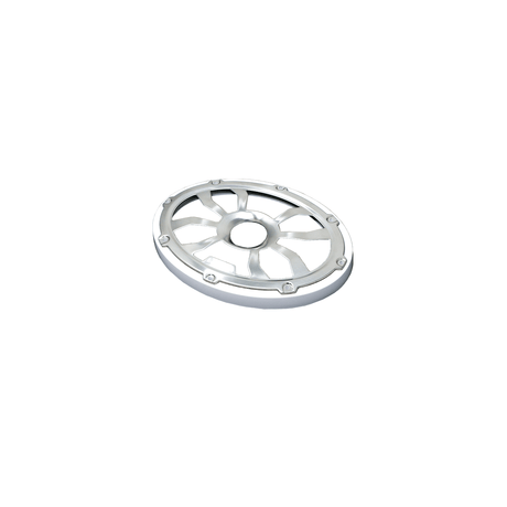 HXM69FGW - 6"x9" Flush Mount Speaker Grills Brushed Aluminum/White (Pair) - HXM69FGW - Diamond Audio