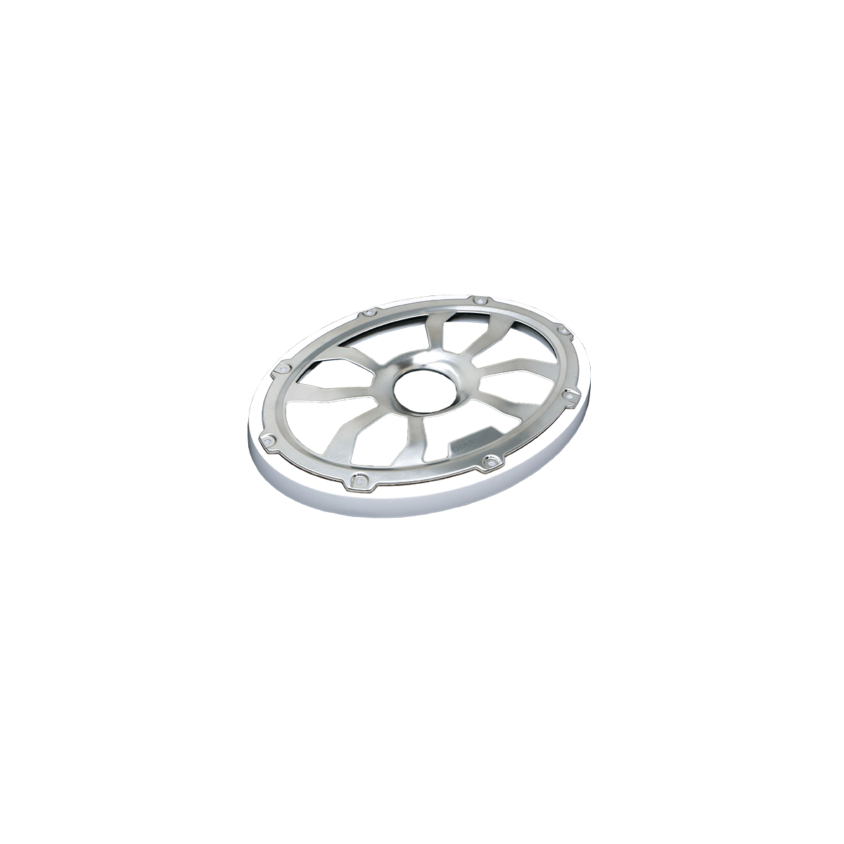 HXM69FGW - 6"x9" Flush Mount Speaker Grills Brushed Aluminum/White (Pair) - HXM69FGW - Diamond Audio