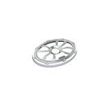 HXM69FGW - 6"x9" Flush Mount Speaker Grills Brushed Aluminum/White (Pair) - HXM69FGW - Diamond Audio