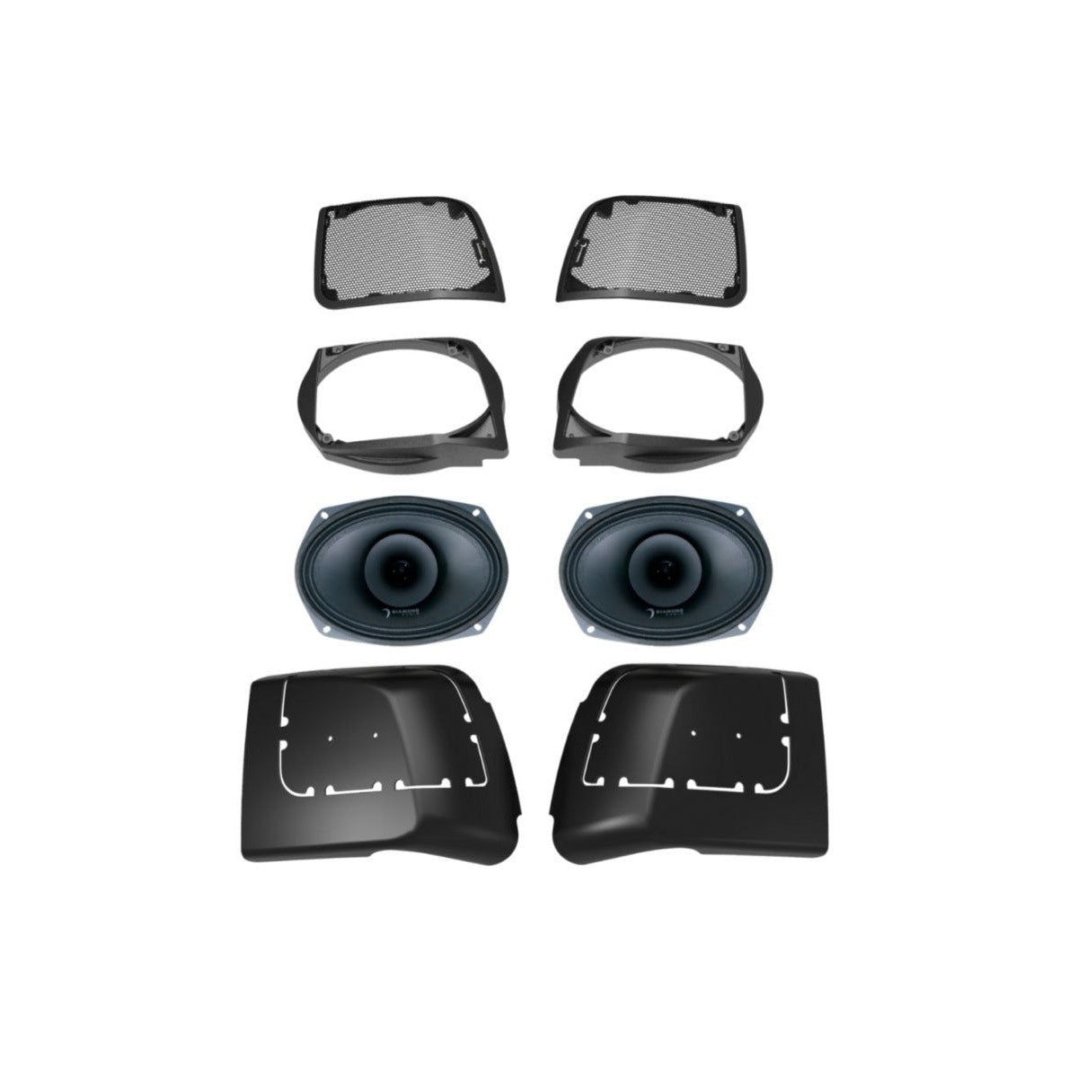 2014 - 2023 Harley Davidson® Cut In Lid Kit with MP692 (2Ω) Speakers - MSMP692LK - MSMP692LK - Diamond Audio