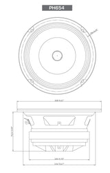 PRO Series 6.5" 2-Way Full-Range Coax Horn Speakers - PH654