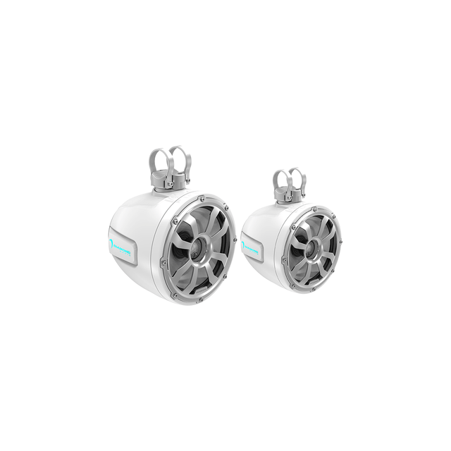 POD10F4W - 10" 2 - Way Marine Tower Speaker w/Titanium Dome Tweeter (White) - POD10F4W - Diamond Audio