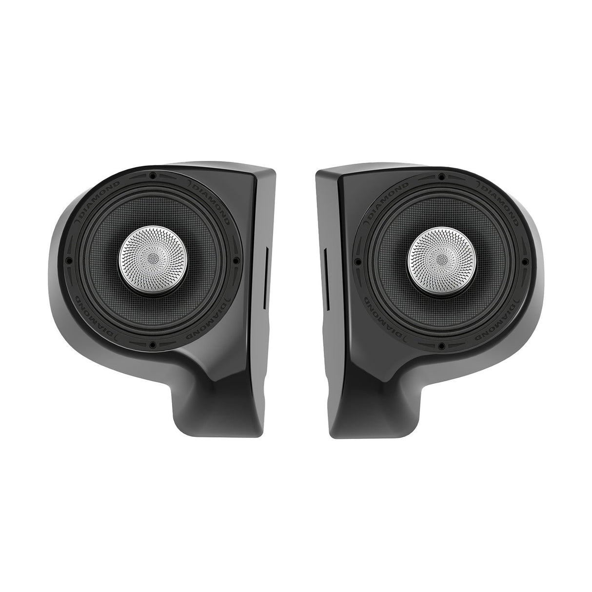 Upgrade your motorcycle audio system with the Diamond Audio PODMS652NEO2S Harley Kick Pods with MS652NEO2S 2Ω Speakers