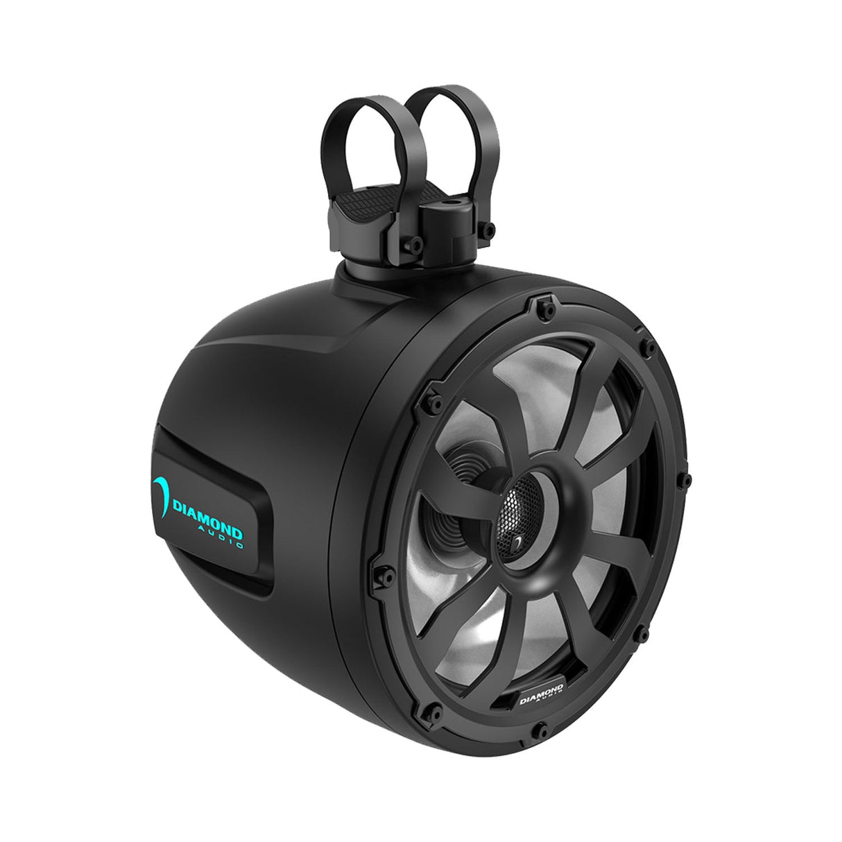 10" 2 - Way Marine Tower Speaker w/Titanium Dome Tweeter (Black) - POD10F4B - POD10F4B - Diamond Audio