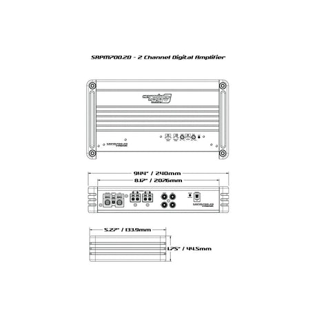 SRPM Stroker 2-Channel Full Range Class-D Amplifier - SRPM700.2D