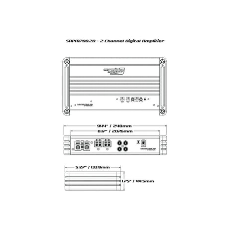 SRPM Stroker 2-Channel Full Range Class-D Amplifier - SRPM700.2DW